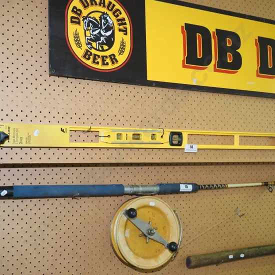 builder's level, tape measure