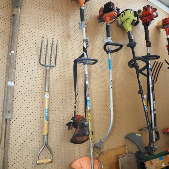 Husqvarna 2 stroke scrub bar with line trimmer attachment - As Is, No Returns