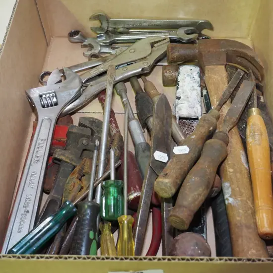 box of hand tools