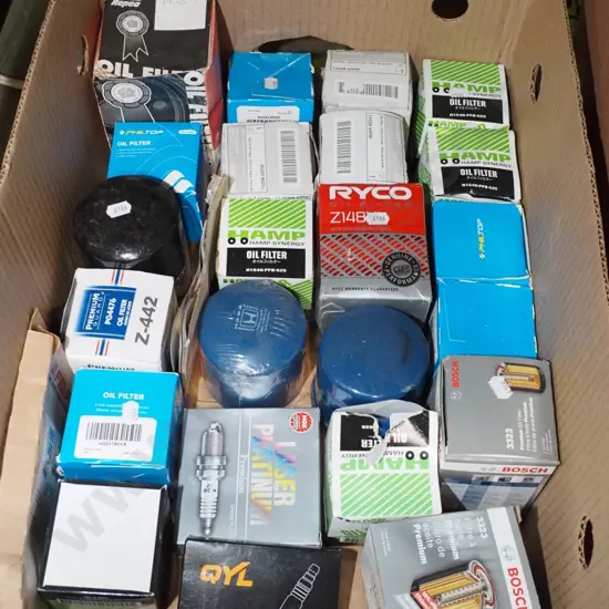 box of oil filters