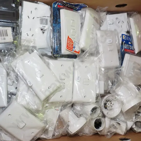 box; electrical switches, lighting bayonets