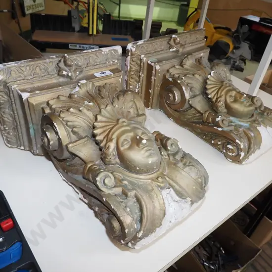 2 plaster architectural cornices H-480