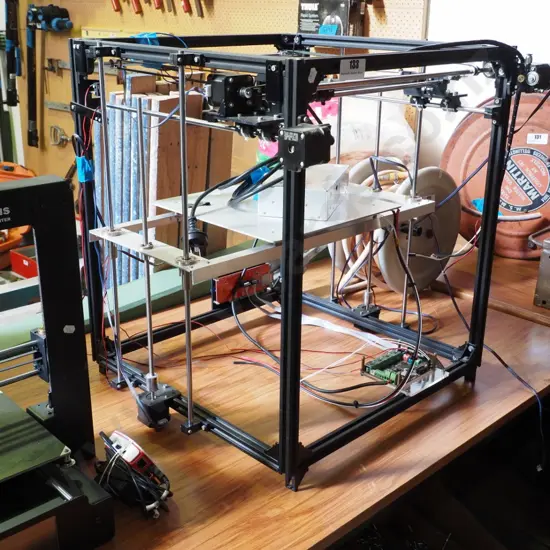 incomplete 3D printer frame