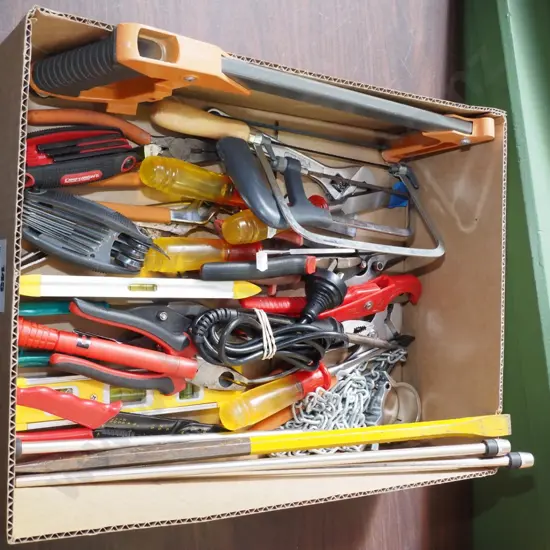 box of hand tools