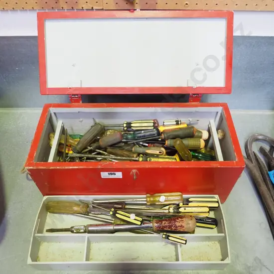 tool box; screwdrivers