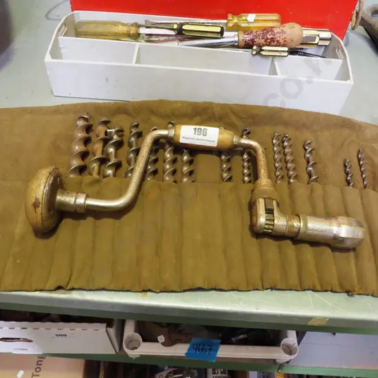 builder's brace, auger bits