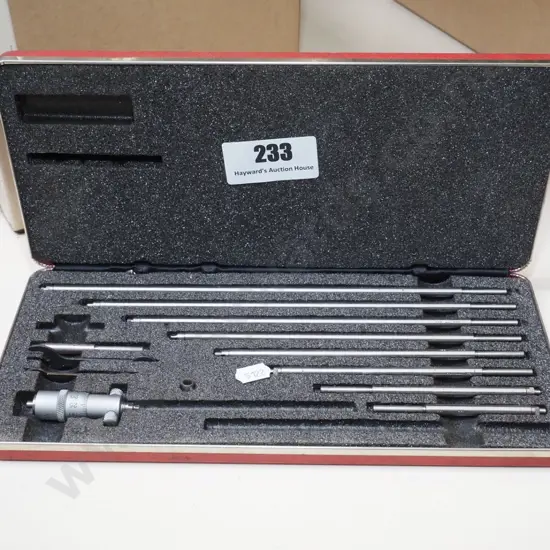 cased Starrett inside outside micrometers