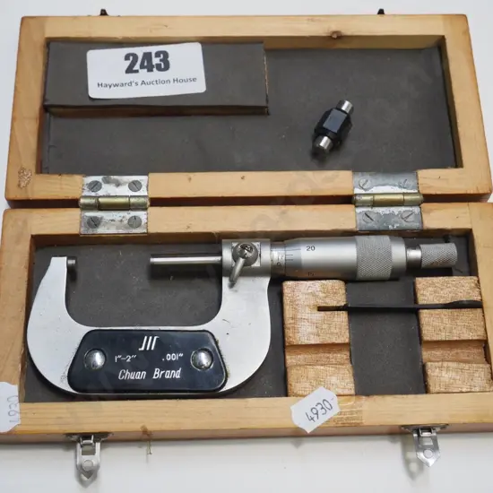 wood cased micrometer
