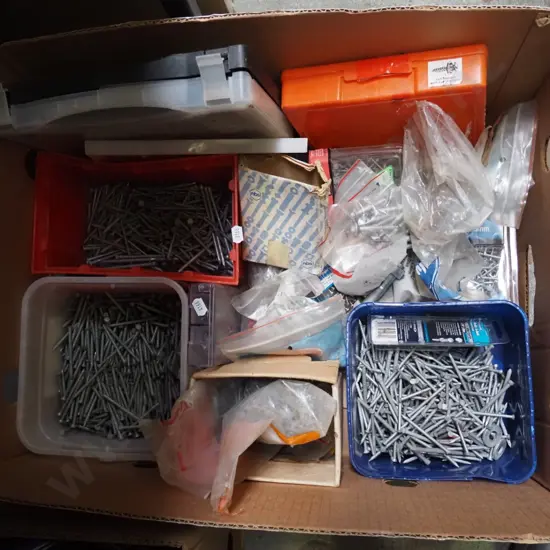 box; nails, screws