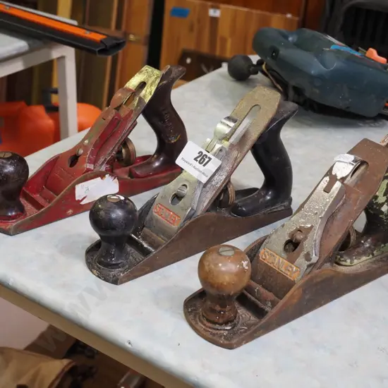 3 metal hand planes