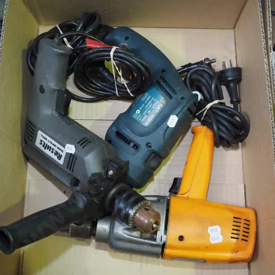 box of 3 power drills