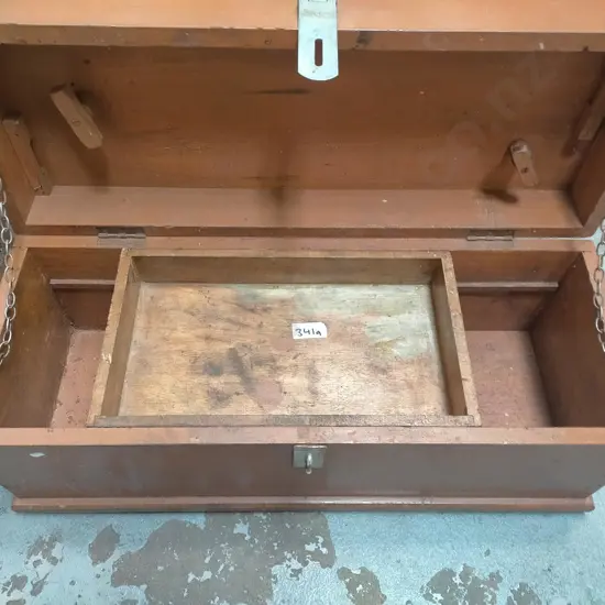 painted wooden chest