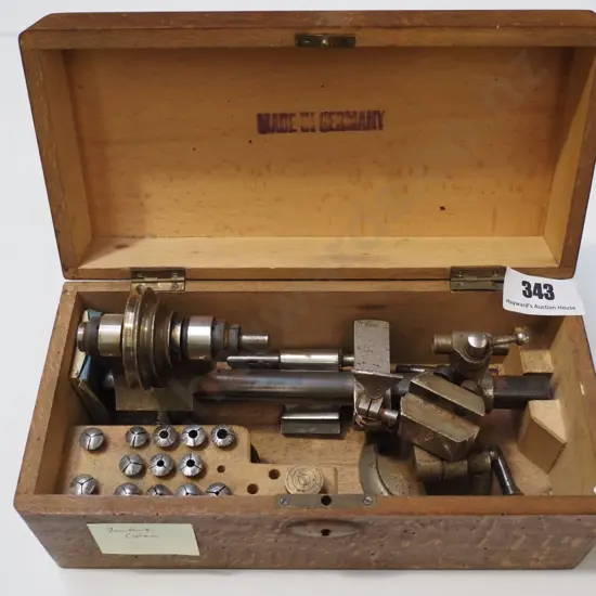 watchmaker's lathe - some borer in box