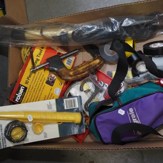 box; G clamp, inspection lamp, tapes, flaring tool kit etc