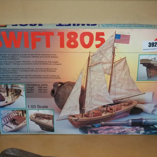 yet to be assembled model sailing boat