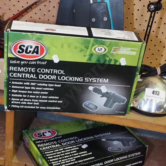 2 boxed remote control central door locking systems