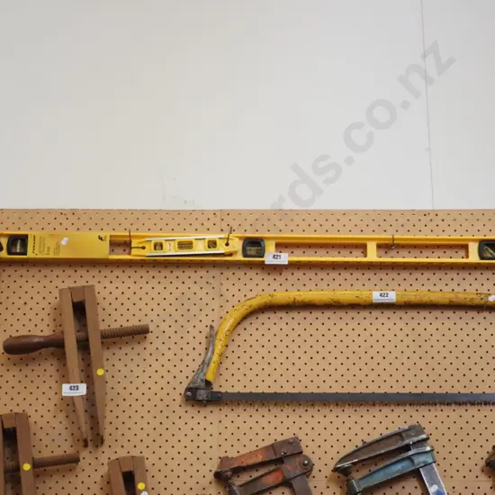 builder's levels x2 and tape measure