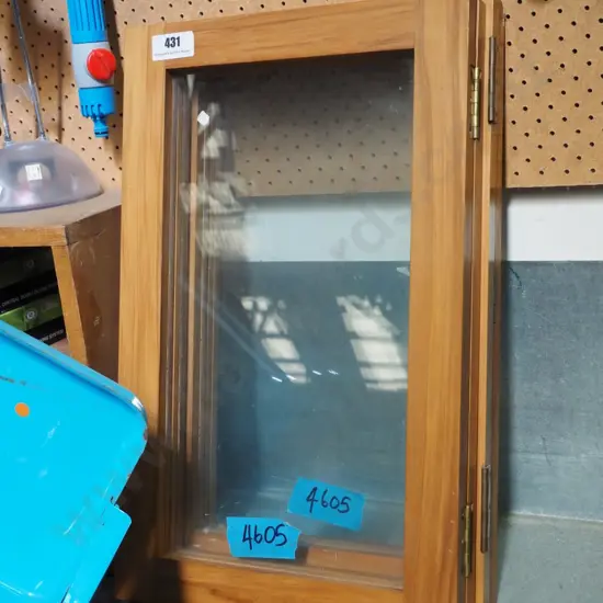 rimu and glass cupboard doors Each door H-480 W-360 D-30