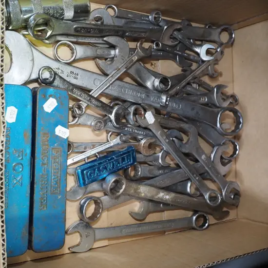 box; impact drivers, open ended ring spanners