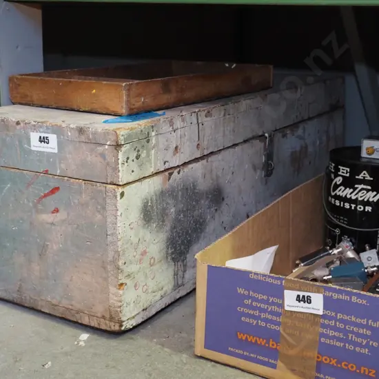 vintage woodworker's chest