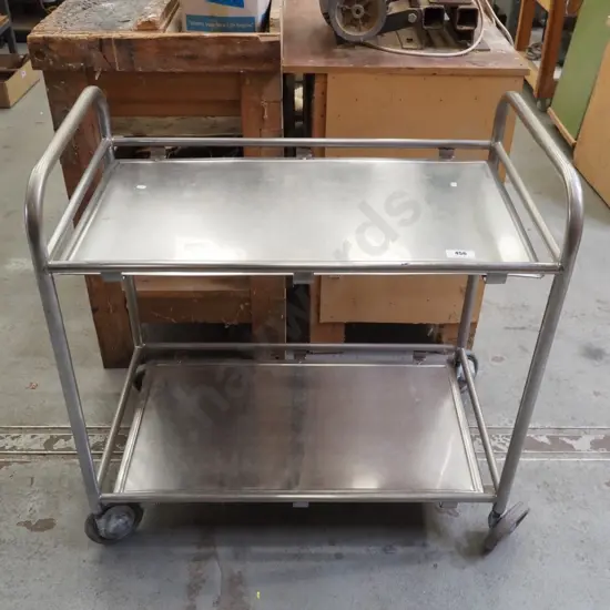 stainless steel 2 tier trolley