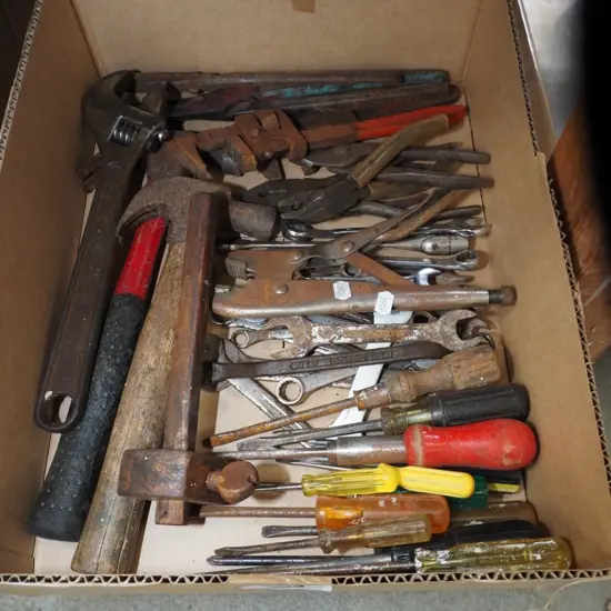 box of hand tools