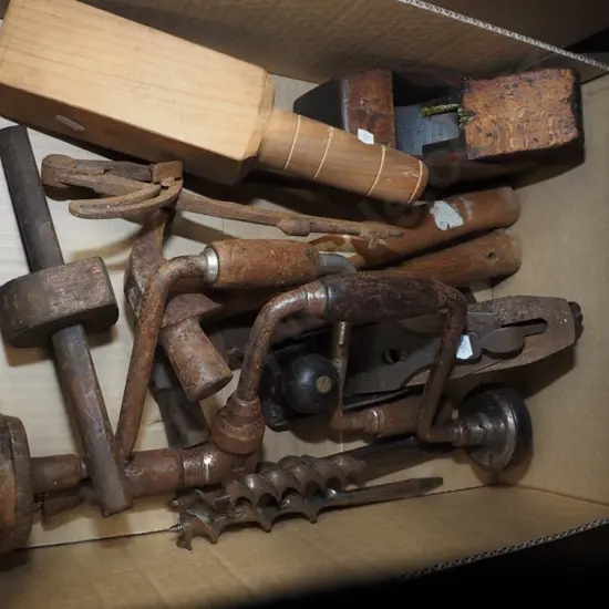 box of hand tools