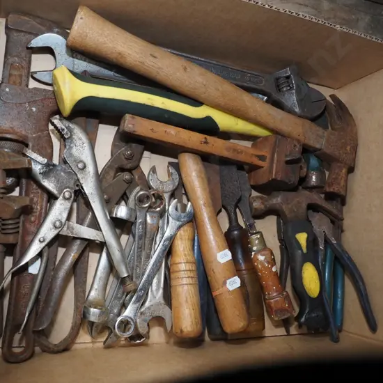 box of hand tools