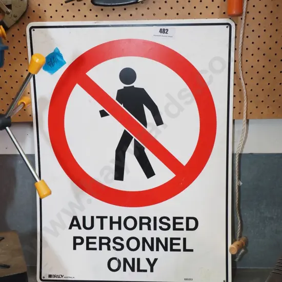 3 Authorised Personnel signs