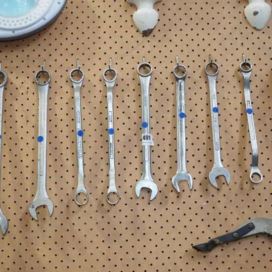 open and ring end spanners- blue dots