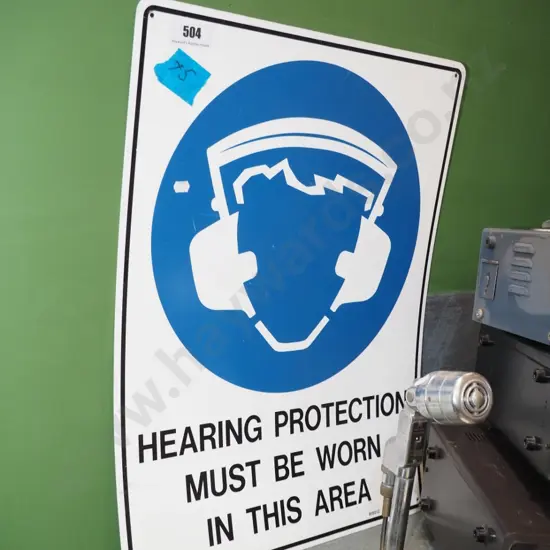 2x hearing protection signs