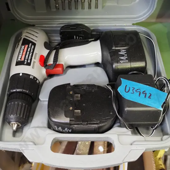 cased Predator battery drill