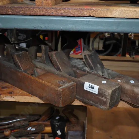 3 wooden hand planes