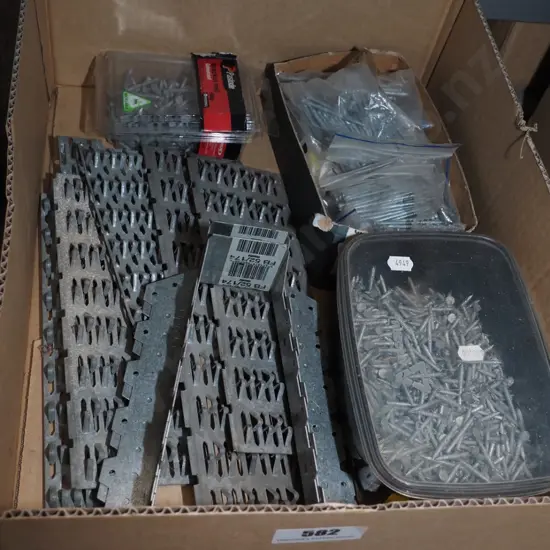 box; nails, nail plates, etc