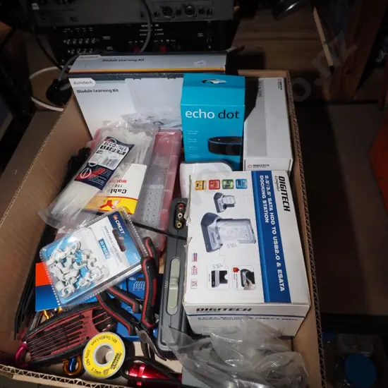 box; electronic items