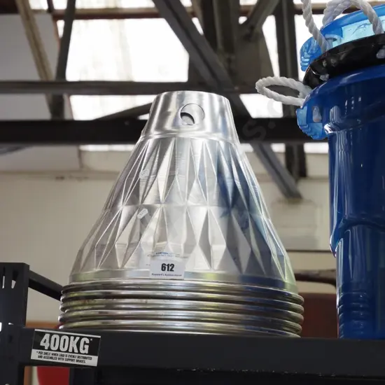 6 metal industrial light shades