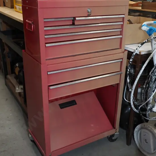 tool chest on casters - bottom door needs attention