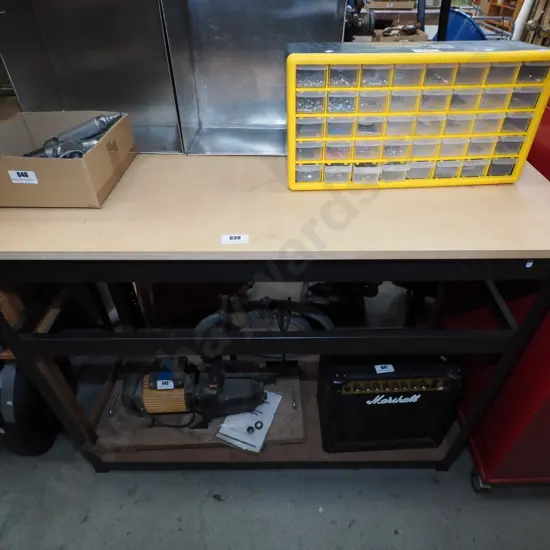 metal and mdf workshop shelves H-920 W-1200 D-600