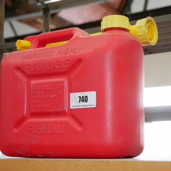 small plastic petrol container