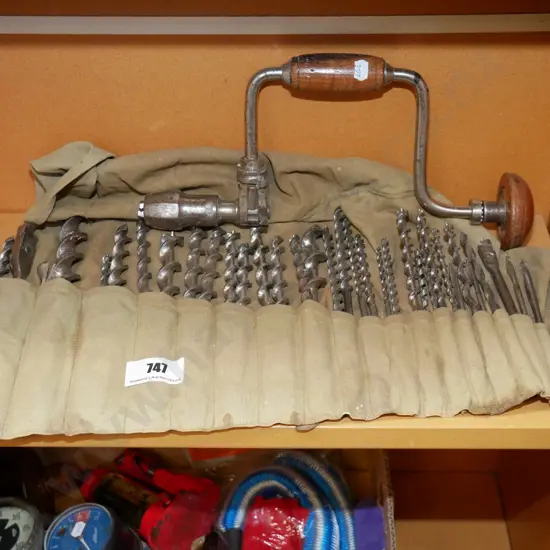 builder's brace, auger bits