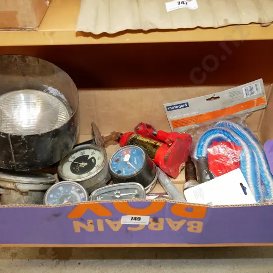 box; speedos, stretch tow rope etc