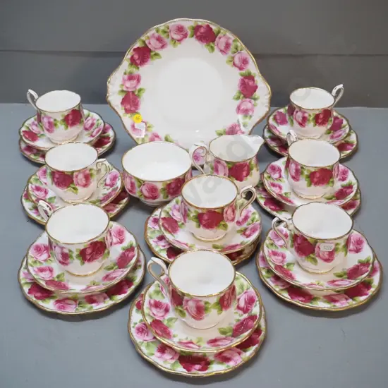 Royal Albert Old English Rose 27-piece tea set