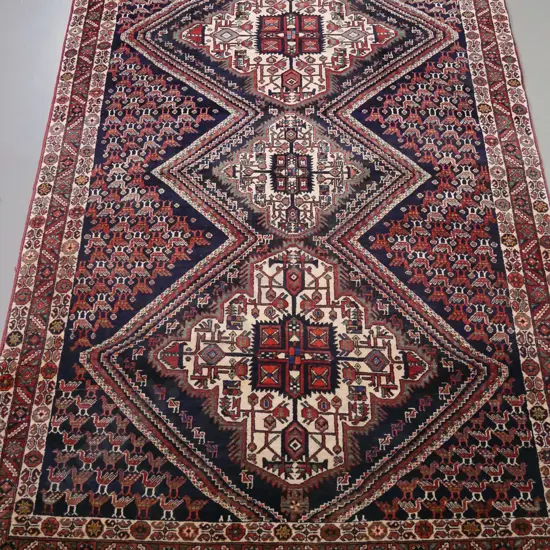hand-knotted wool Persian rug L-2020 W-1410