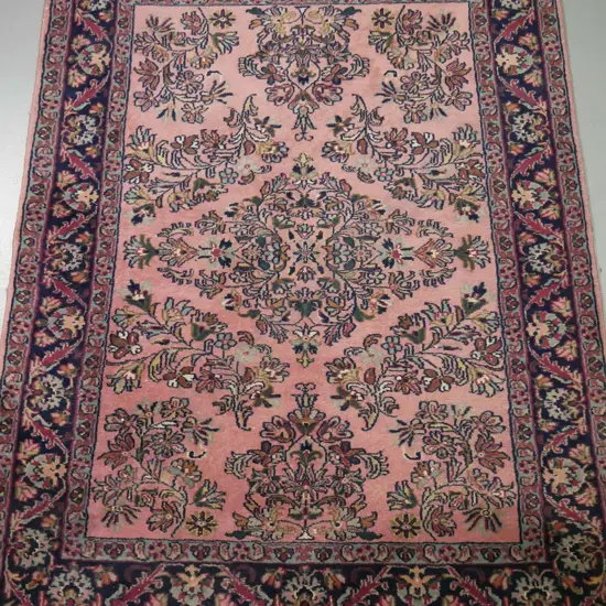 Indian hand-knotted wool floor rug L-1540 W-1090