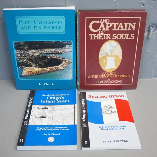 4 books - Otago local histories including Ian Church - Port Chalmers and it's People