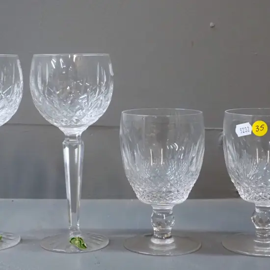 2 pairs of Waterford crystal goblets - taller pair are H-190