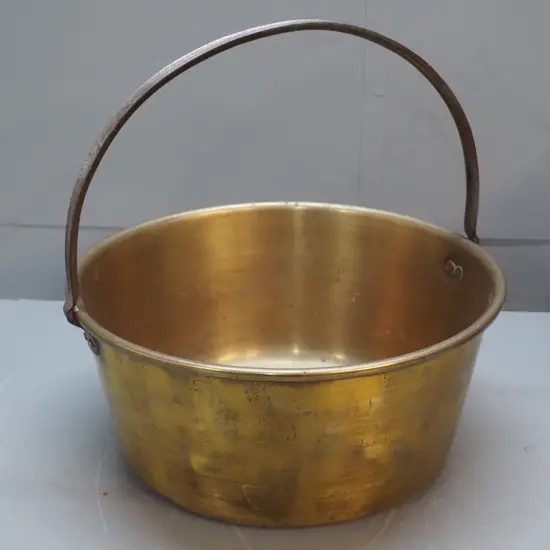 large brass jam pan - H-450, Pan diameter 430 and 190 deep
