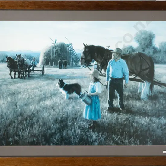framed print - hay harvest  H-520 W-740