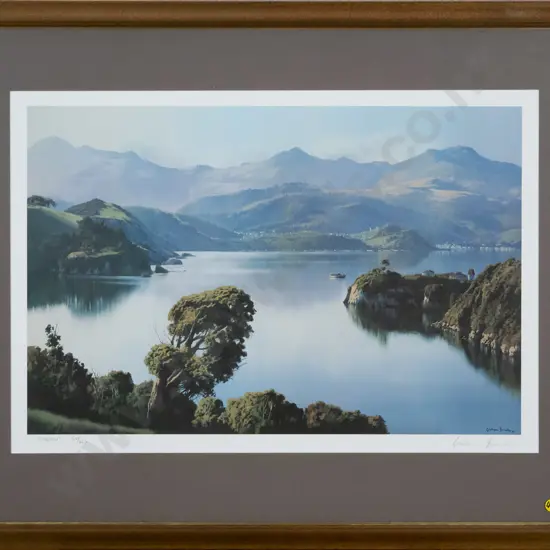 framed Graham Brinsley - ltd edition print 60/450 "Dunedin" H-360 W-540