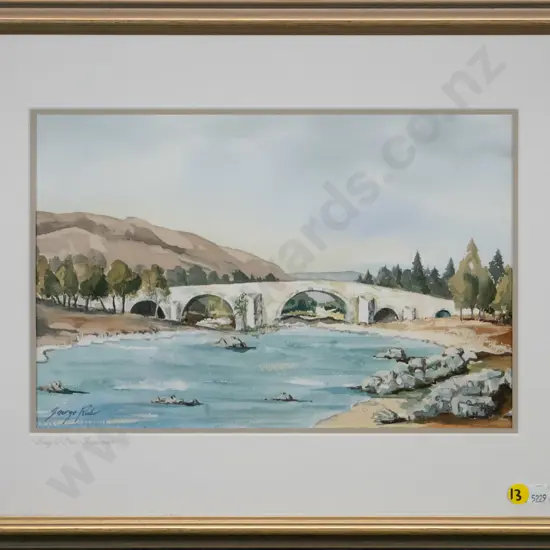 framed George Rider print -  "Brig O Dee - Braemar' H-210 W-320